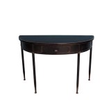 BLACK METAL CURVED CONSOLE TABLE - CAFE, SIDE TABLES